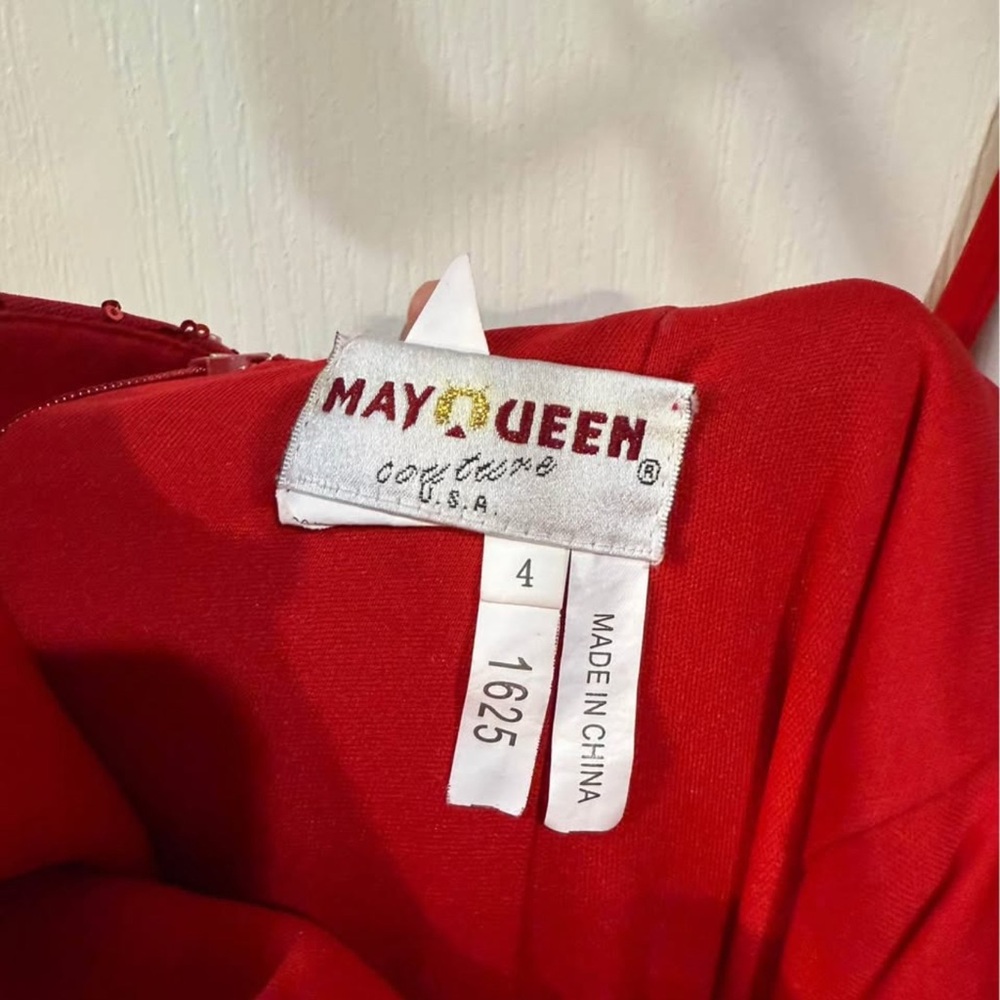 May Queen Red Backless Sequin Dress - Picture 4 of 5